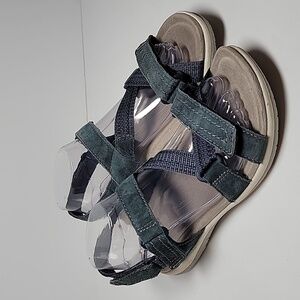 Earth Origins Savoy Slade Sandal Navy Blue Marine Leather Adjustable Leather 7W